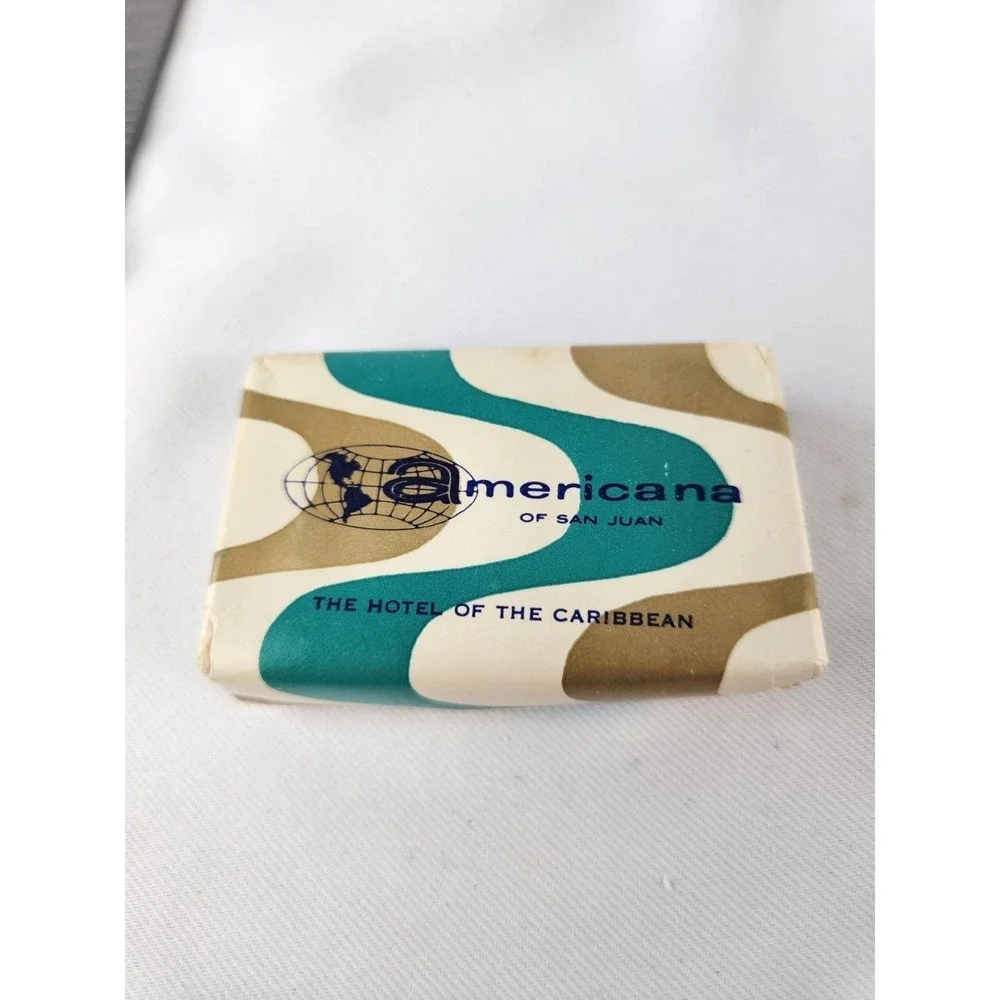 Vintage‎ Travel Soap Bar Americana Hotel in San Juan Puerto Rico